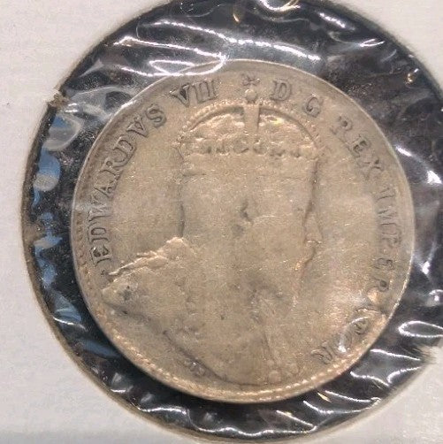 1906 Canada 5 Cents Silver Coin Edward VII VG Nice Circulated1