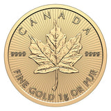 1 Gram - Gold Bullion .9999 Pure - 2025 Gold Maple Leaf Coin - Freeship!0