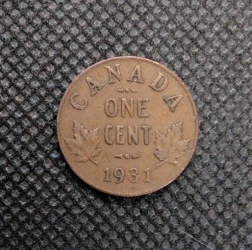1931 Canada Small Cent Canadian 1 penny coin - NumisFind