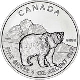 1 Oz 9999 Silver 2011 Canada Grizzly Bear Canadian Wildlife Coin in Capsule - NumisFind