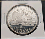 Canada 1981 Mint Proof Silver Dollar, Ultra Heavy Cameo0