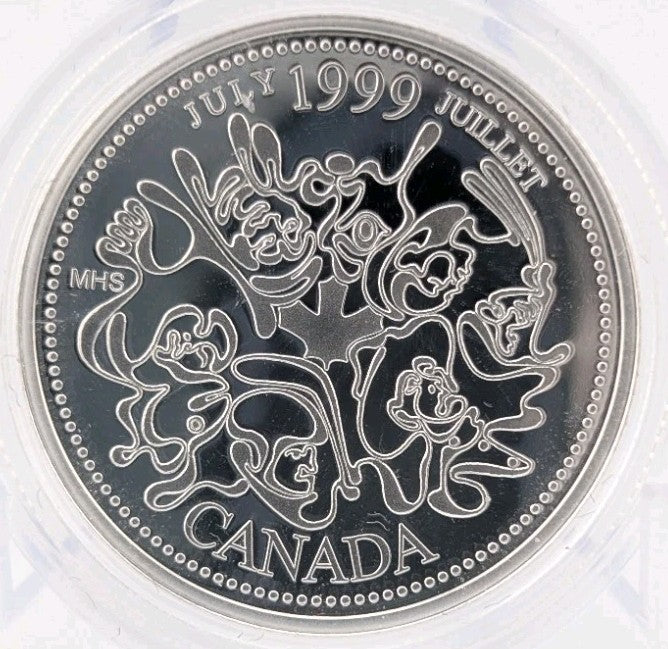 Coin Only 1999 25c July A Nation of People Millennium Proof Sterling Silver Coin0