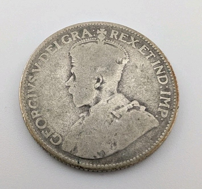 1920 Canada 25 Cents SILVER Coin KING GEORGE V ! SILVER!1