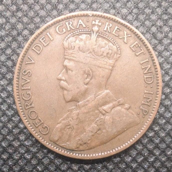 CANADA 1914 LARGE 1 ONE CENT « KING GEORGE V » F 12 - NumisFind
