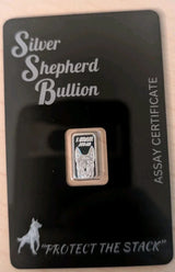 Serialized 1 Gram Silver Bar in Assay Silver Shepherd Bullion Dog Lovers - NumisFind