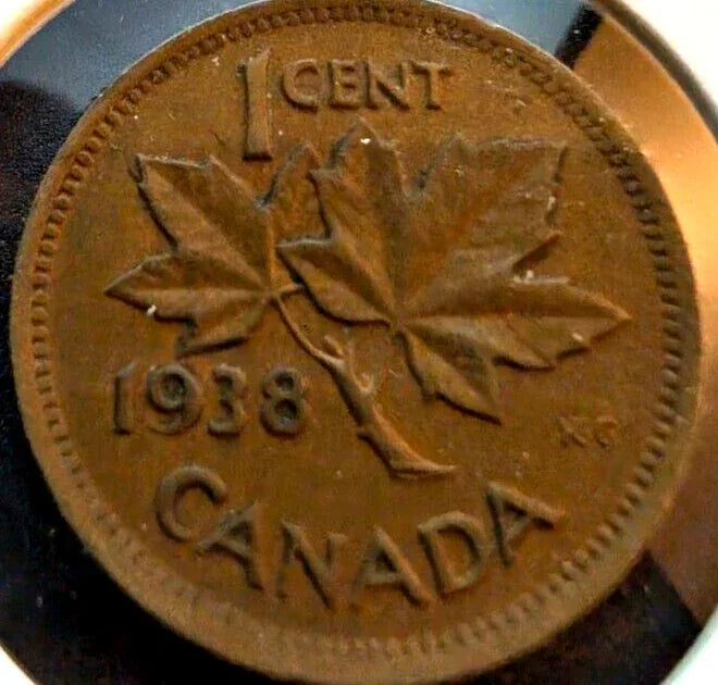 1938 Canada Small Cent Canadian 1 penny coin VERY NICE ! - NumisFind