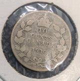1930 Canada 10 Cents Silver Dime VG8 - George V0