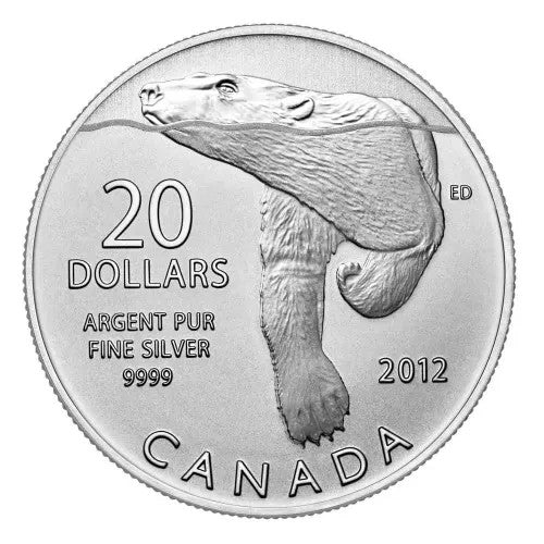 CANADA Specimen 2012 Polar Bear .9999 Silver 20 Dollar Coin Original Packaging0