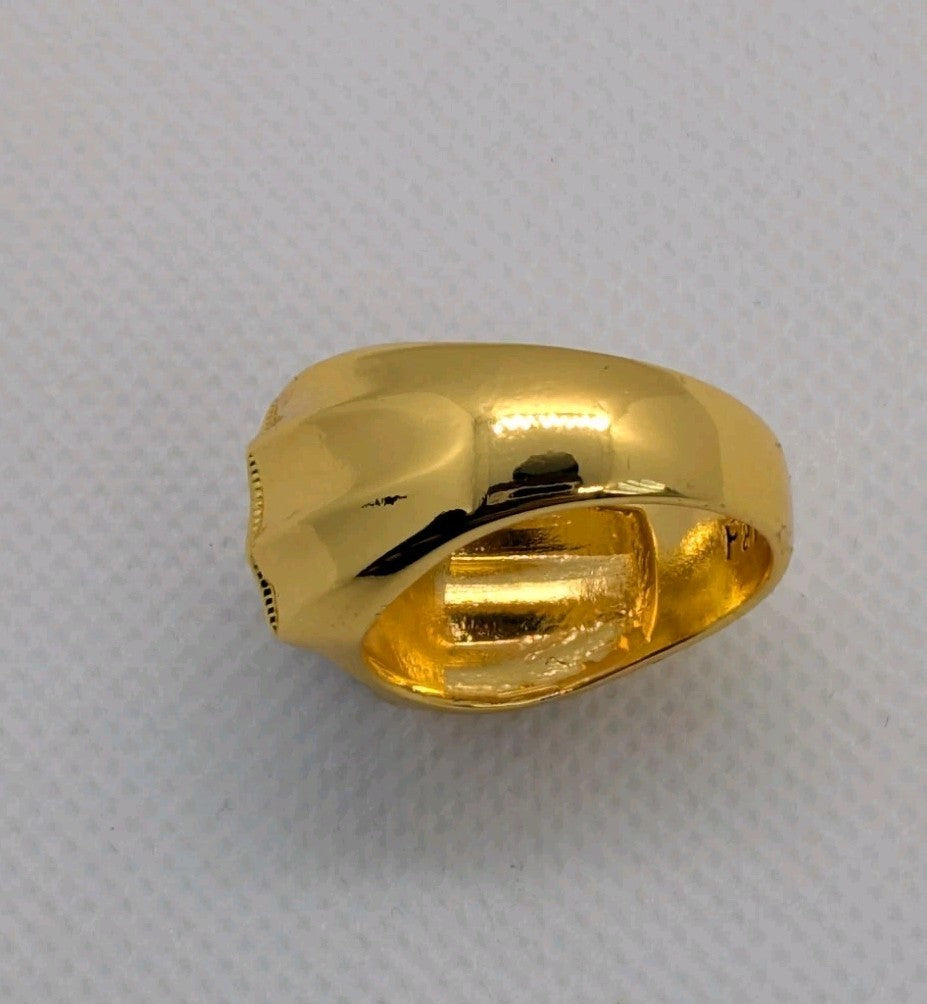 18k Gold Plated Ring, size 9,5 - Beautiful Cross Design - Faith And Strength 4