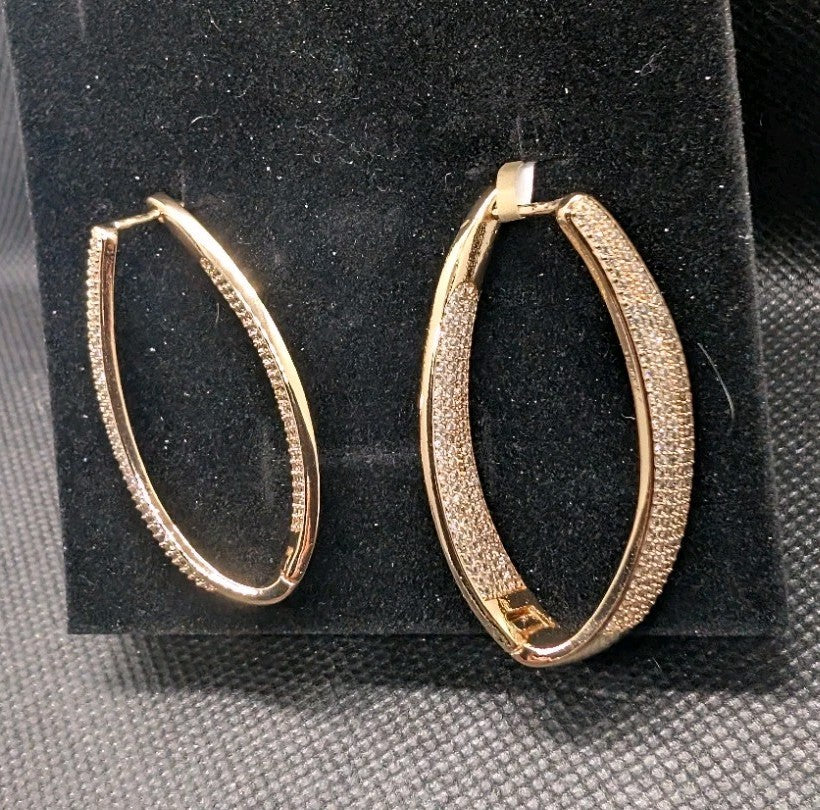 18K Gold Plated Hoop Earrings for Men Women, Earrings2
