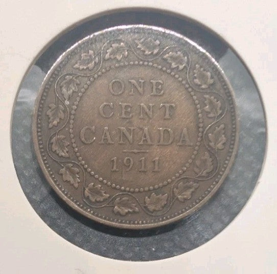 CANADA - 1911 Large Canadian 1 Cent Penny - G-60