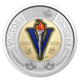 Canada 2020 WWII Victory 75th Coloured BU UNC Toonie from a Roll!! - NumisFind
