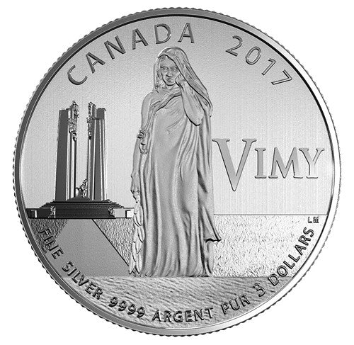 2017 Canada $3 Dollar Fine Silver .9999 100th Anniversary Battle Vimy Ridge2