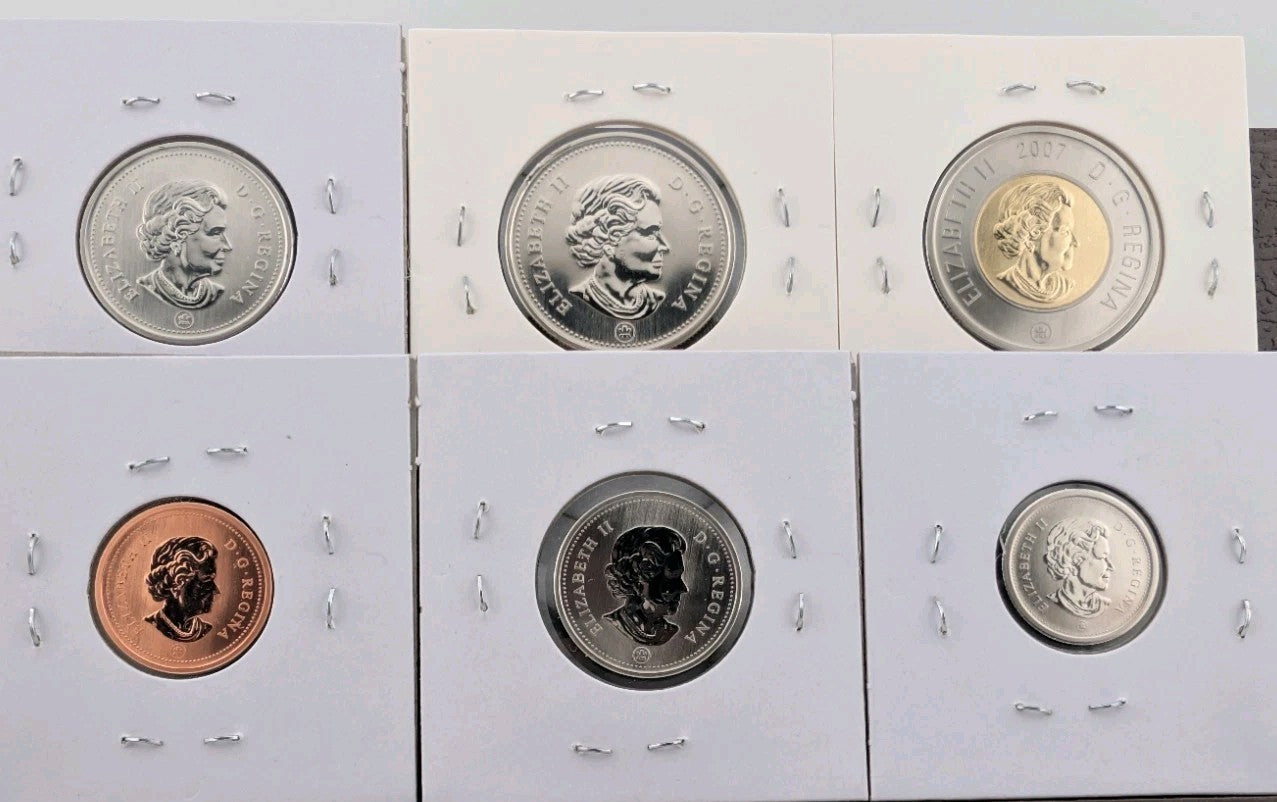 Canada 2007 Specimen Coin Set 1¢–50¢ + 2$ - Premium Collector Finish (5 Coins)1