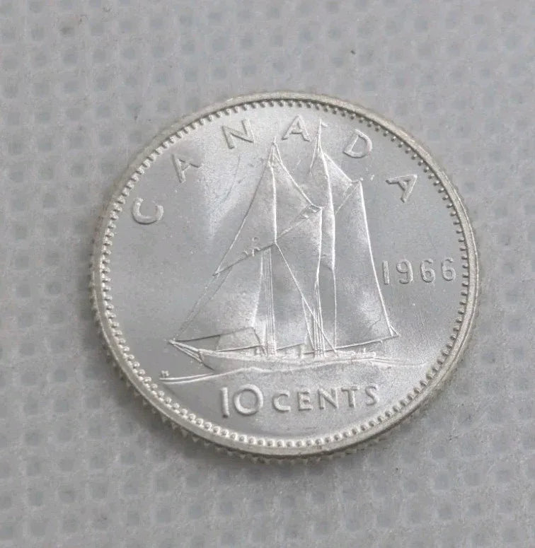 Canada 1966 10 CENT 10c SILVER DIME UNC COIN 0.8 Silver coin - NumisFind