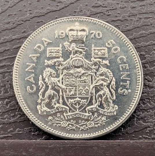 1970 Canadian Nickel Half Dollar 50 Cent Coin Canada0
