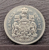 1970 Canadian Nickel Half Dollar 50 Cent Coin Canada0