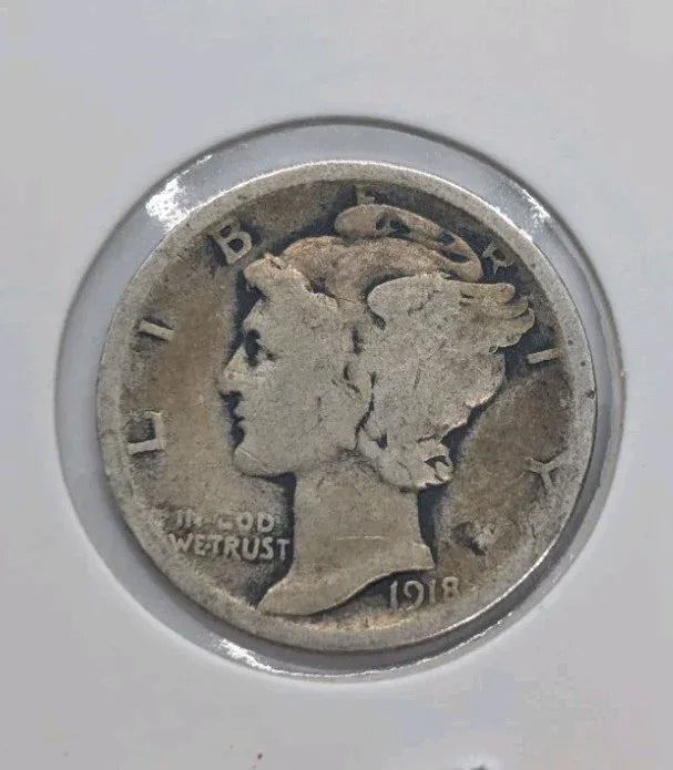 1918 10C Mercury Dime 90% Silver Circ - NumisFind