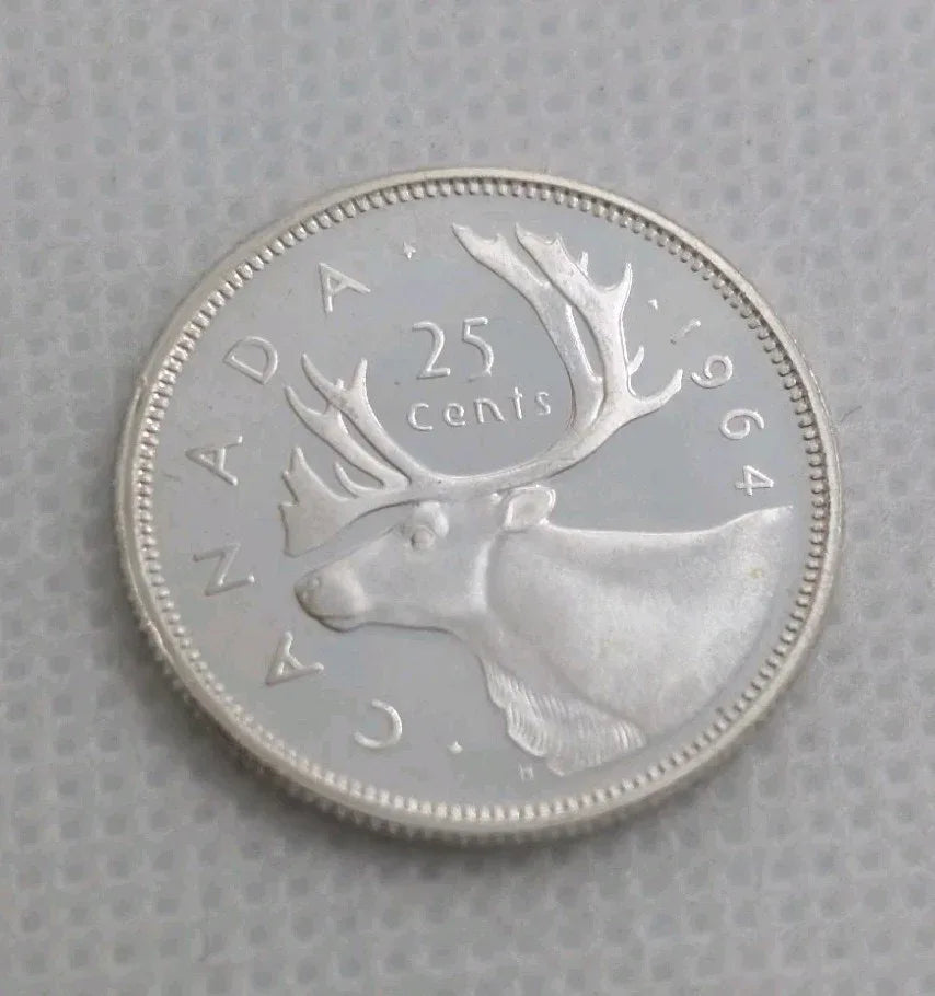 Silver 1964 Canada 25 Cents BU UNC Silver - NumisFind