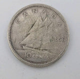 1956 Canada 10c Silver coin Dime - 2g of pure silver0