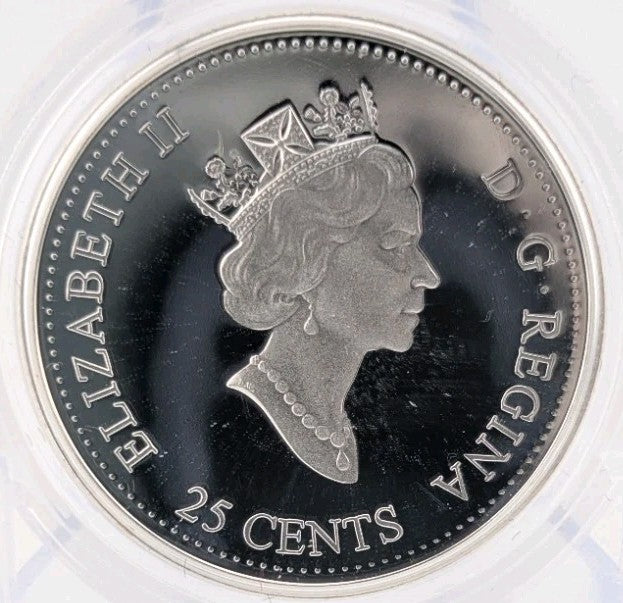 Coin Only 1999 25c May The Voyageurs Millennium Proof Sterling Silver Coin1