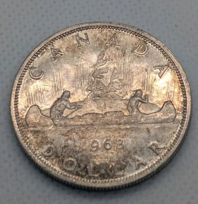 1963 80% Silver Canadian Canada Silver Dollar About Uncirculated AU - NumisFind