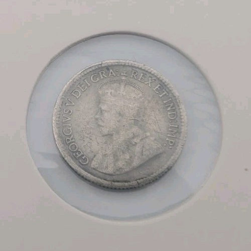 1920 Canada  Silver 5 Cents Silver Coin - VF1