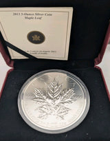 2013 Canada $50 Silver Maple Leaf 25Th Anniversary 5oz Silver 0