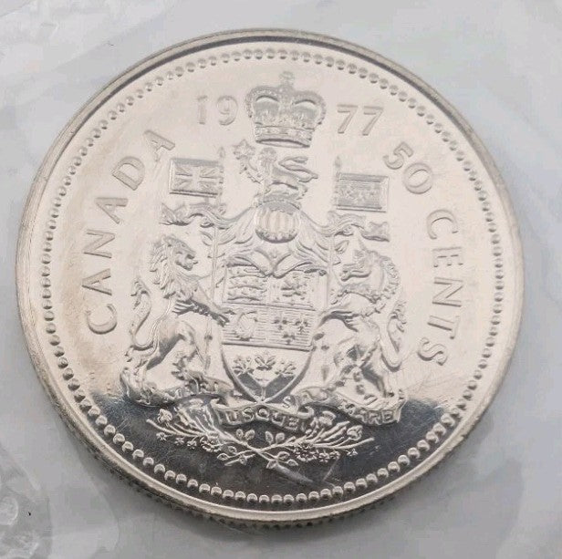 Canada 1977 50-cent Coat of Arms NBU (Proof-Like) Sealed in original cellophane0