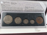 1998 Canada Silver 90th Anniversary Antique 5 Coin Set 1908-19980