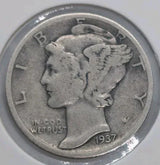 1937 Mercury Silver Dime 90% Silver 10c - NumisFind