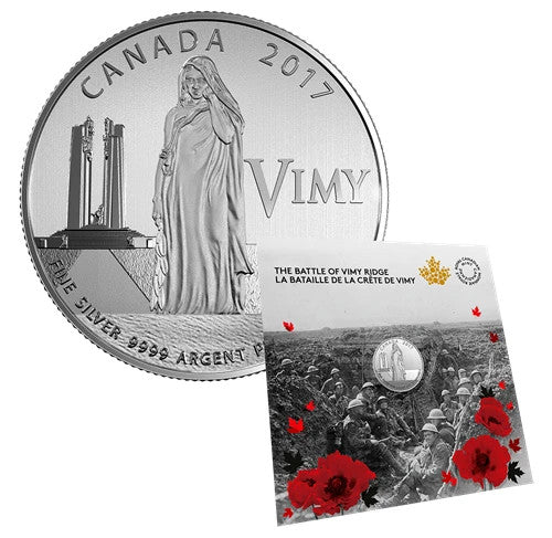 2017 Canada $3 Dollar Fine Silver .9999 100th Anniversary Battle Vimy Ridge0