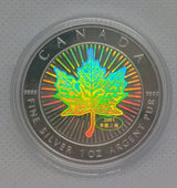 2001 $5 Maple of Good Fortune - 1 oz. Pure Silver Hologram Coin - Perfect condit - NumisFind