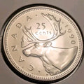 CANADA 1990 - 25 CENTS - QUARTER - FROM SPECIMEN SET - NumisFind
