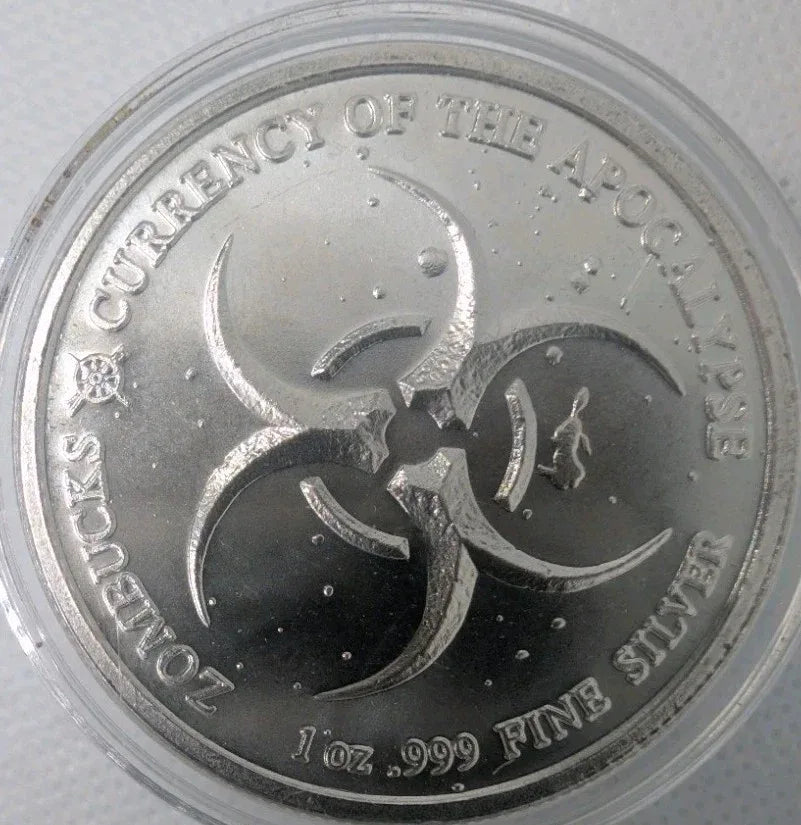 2019 Zombucks Currency of the Apocalypse Silver 1oz Round Starving - NumisFind