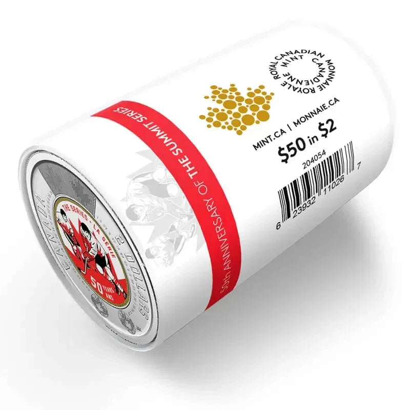 2022 Summit Hockey Serie Toonie $2 Color Canada Special Wrap RCM Roll - 25 coins - NumisFind