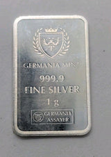 1g Germania Assayer Mint 999.9 Fine Silver Bars0