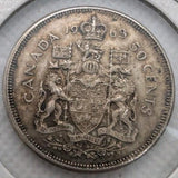 1963 Canadian 50 Cents .800 Silver Half Dollar Queen Elizabeth II Circulated - NumisFind