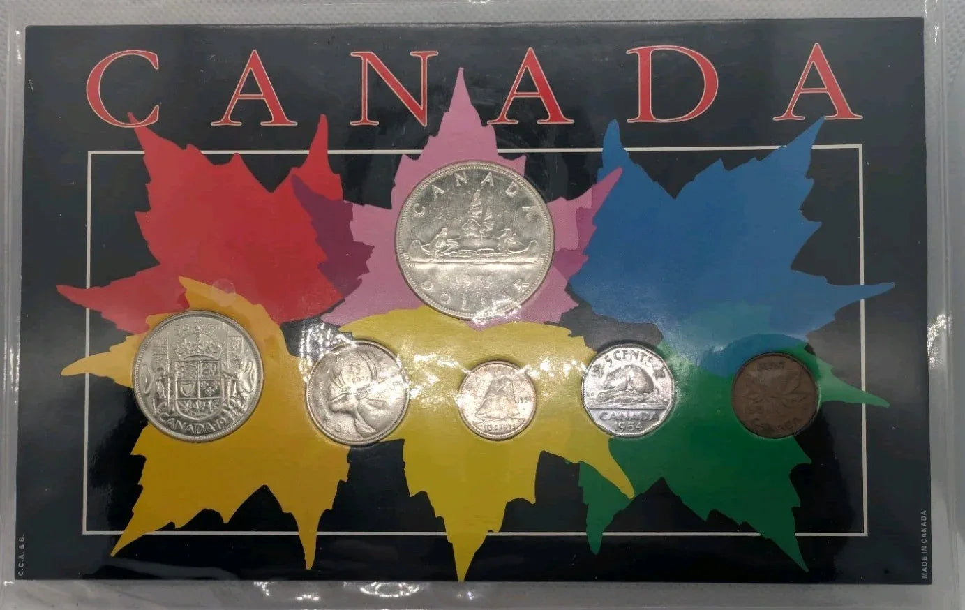 1954 Canada prooflike set in Original cardboard holder with Circulated coins. - NumisFind