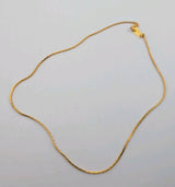 Small Link Gold Tone Chain Necklace Classic Everyday Jewelry0