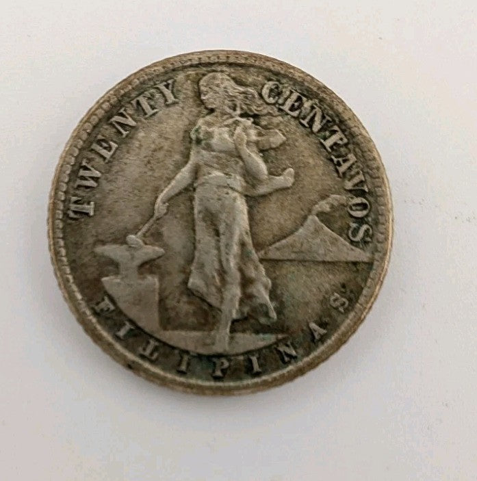 1944 D  Philippines 10 Centavos 0.750 Silver Coin0