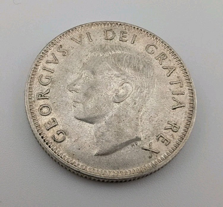 Canada 1951 25 Cents 25c Canadian Caribou Quarter Coin - 80% Silver - ASW .150oz1