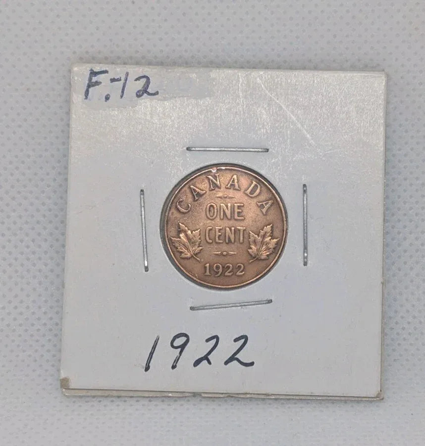 1922 Canada One Cent - Circulated F-12 - Beautiful Patina - NumisFind