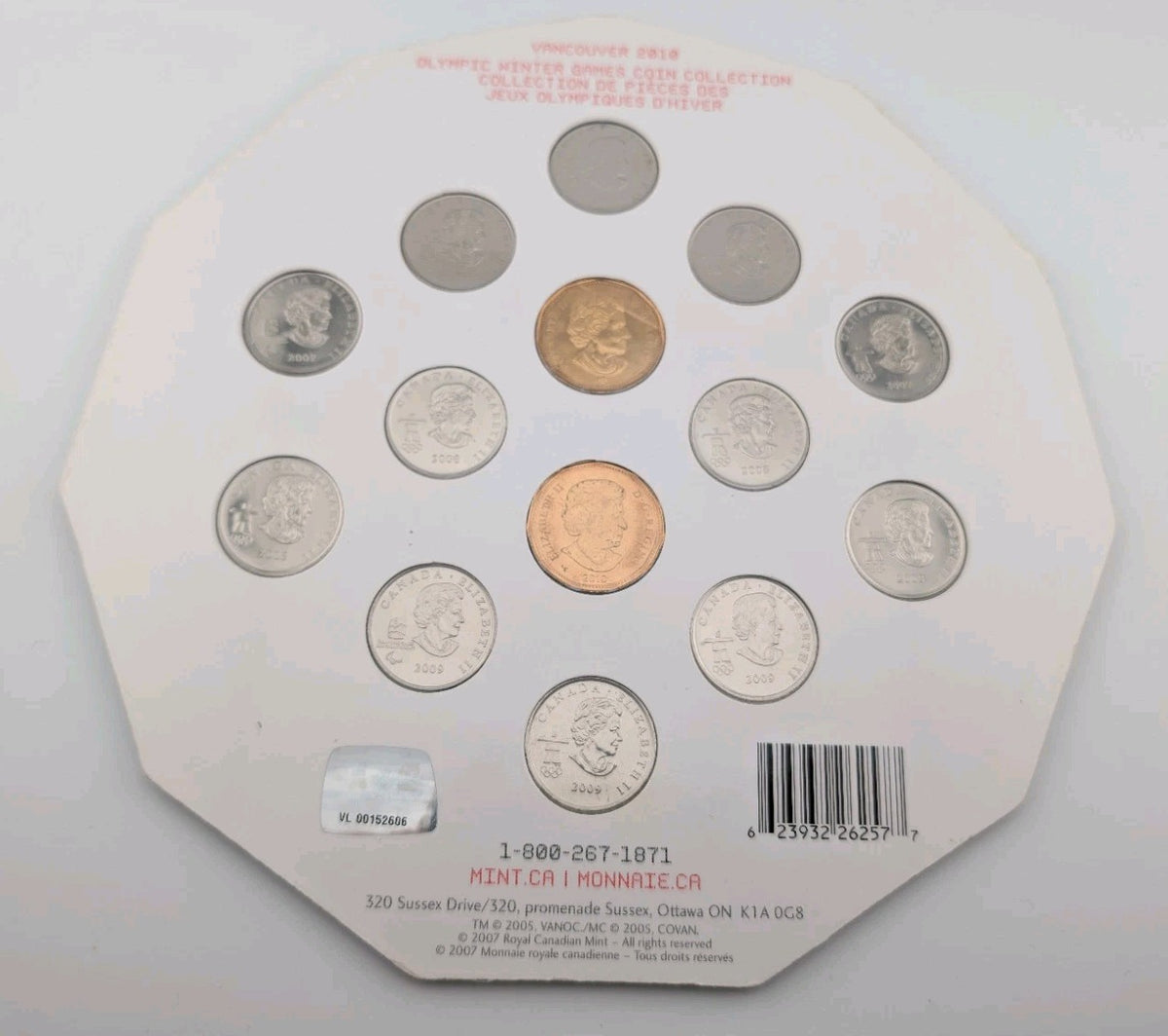 2010 VANCOUVER OLYMPIC WINTER GAMES COIN COLLECTION, 14 coin set1