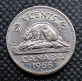 1966 Canada 5 Cent George VI Canadian  Nickel Coin Five Cents0