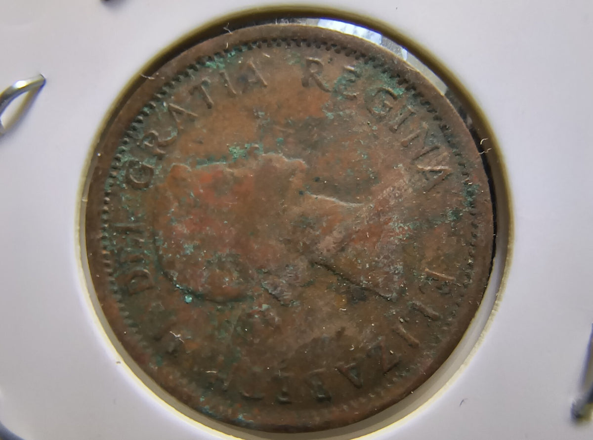 Lot Of 10 Circulated Canada 1 Cent Pre 1960 (G-VG Grade) *Read Description*8