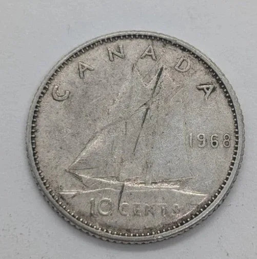 Canada 1968 10 cents Elizabeth II Canadian Silver Dime - NumisFind