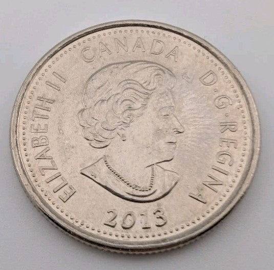 2013 Canada 25¢ Laura Secord Colorized Coin – Major Color Misalignment Error2