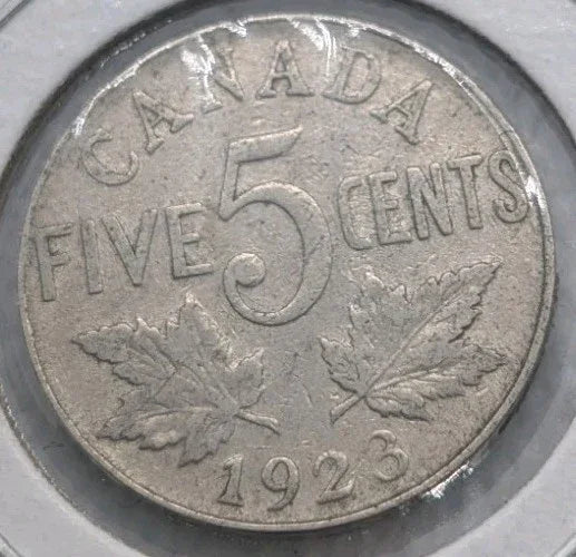Canada Nickel 5 Cents 1923 - Circulated - Shipping Low Cost - NumisFind