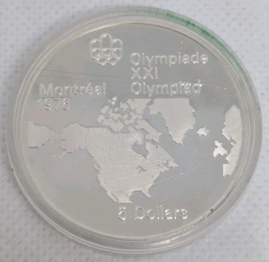 1973 Montreal Olympics .925 Proof SILVER $5 Coin Map - NumisFind